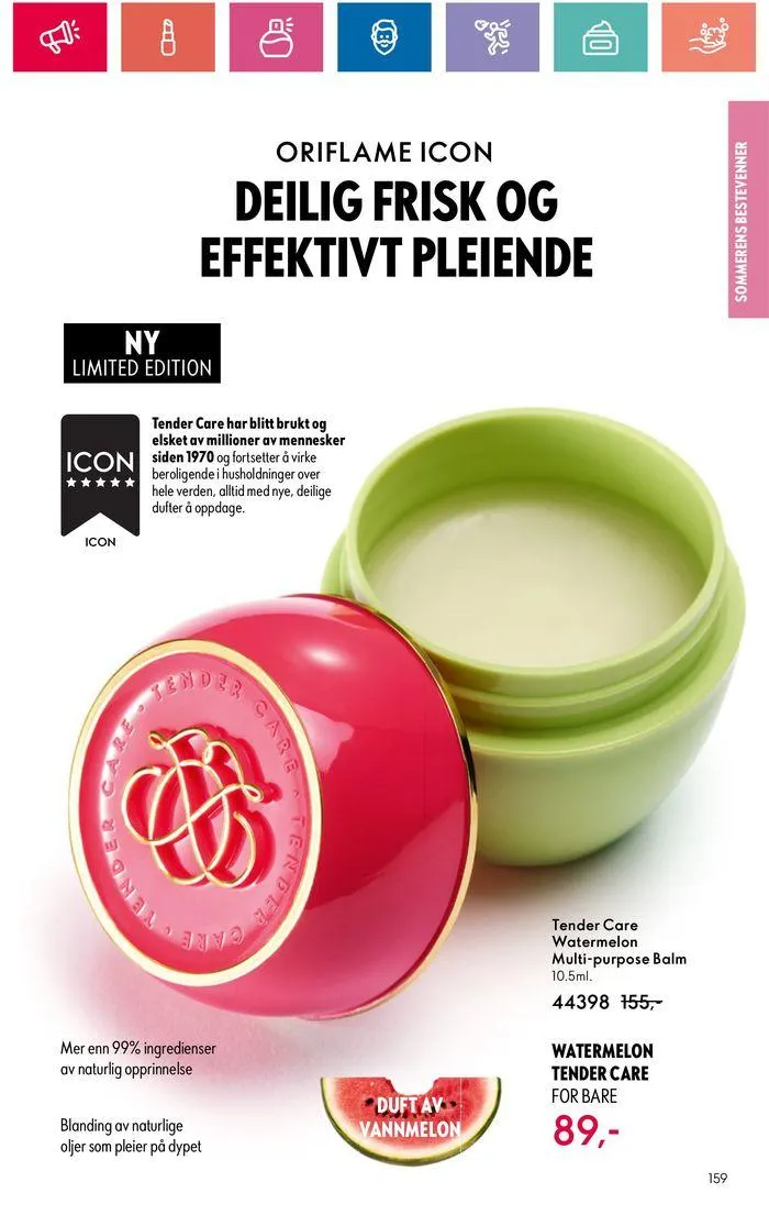 ORIFLAME Kundeavis fra 20. juni til 4. juli 2024 - kundeavisside 159