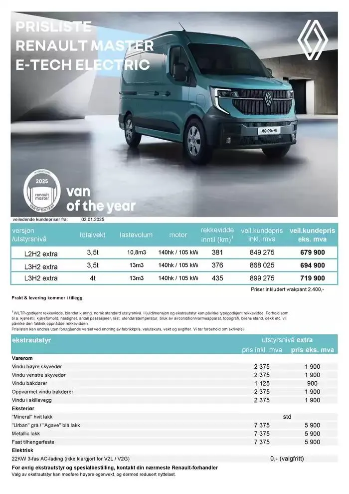 Master E-Tech electric fra 8. januar til 15. januar 2025 - kundeavisside 1