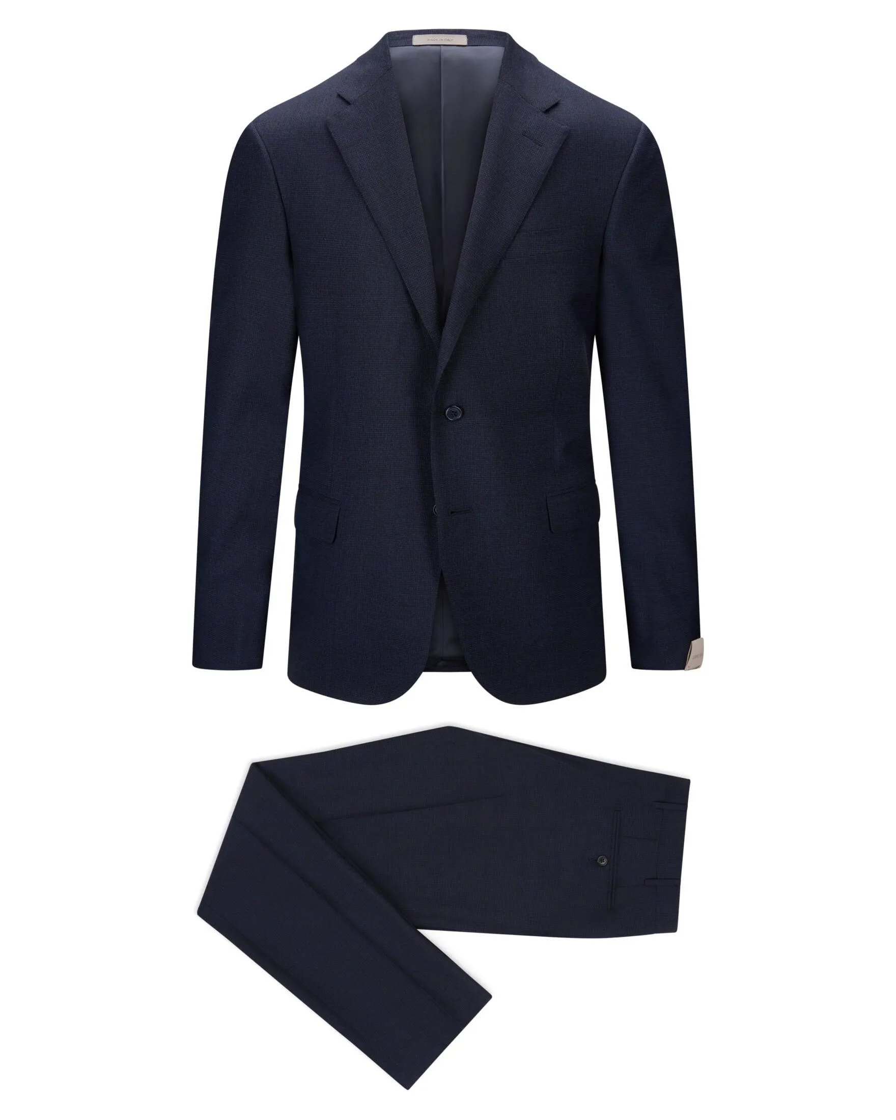 Wool Houndstooth Suit – Marine