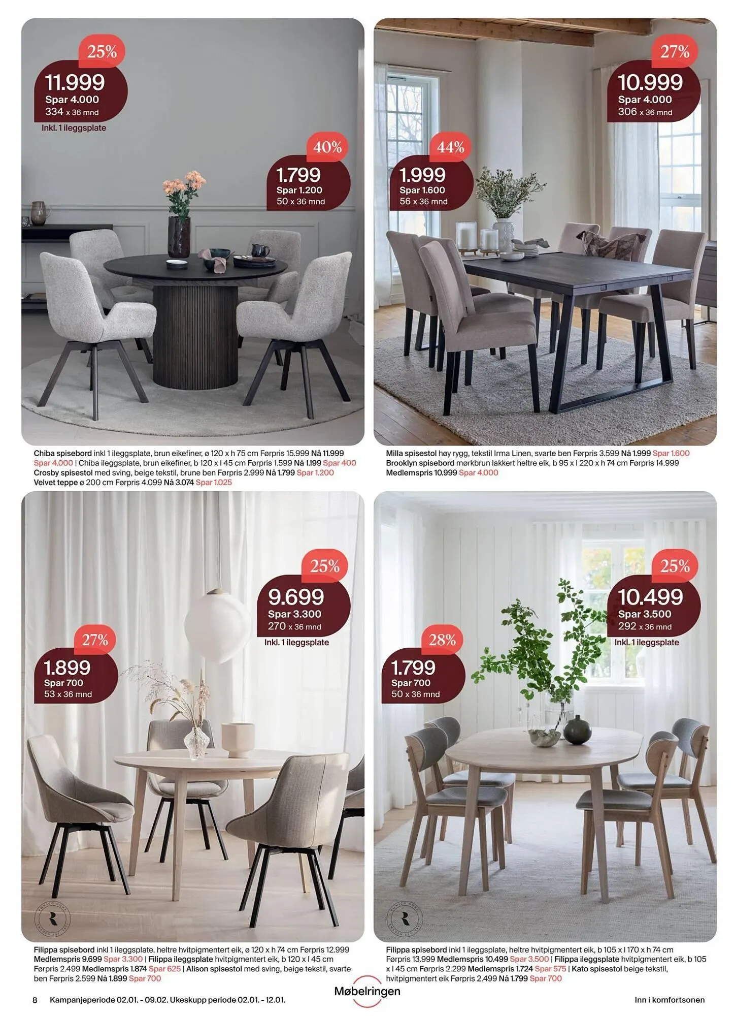 Møbelringen Kundeavis fra 1. januar til 9. februar 2025 - kundeavisside 8