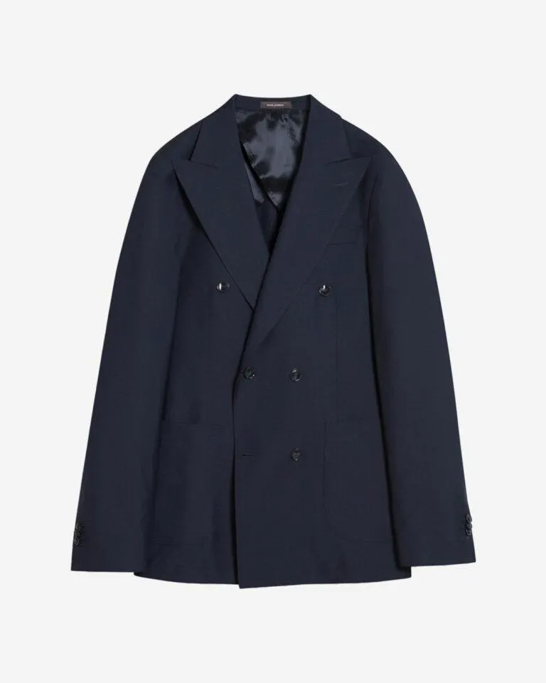 Erik Double-Breasted Blazer – Blå