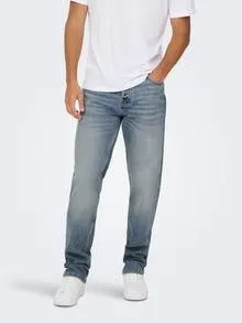 ONSEDGE Middels høy midje Straight Fit Jeans