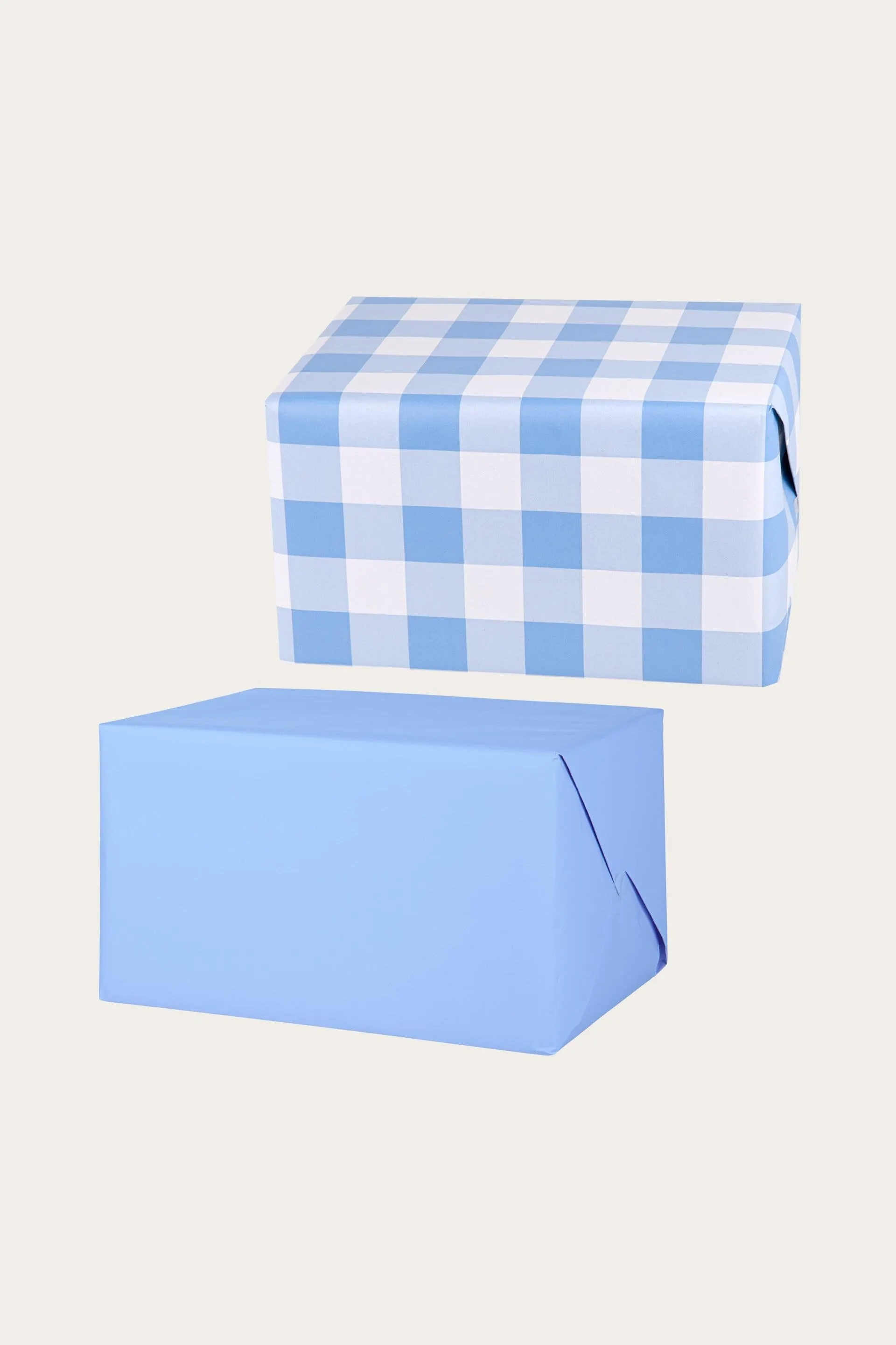 Gavepapir Gingham blå | Interiør på nett | Lagerhaus.no