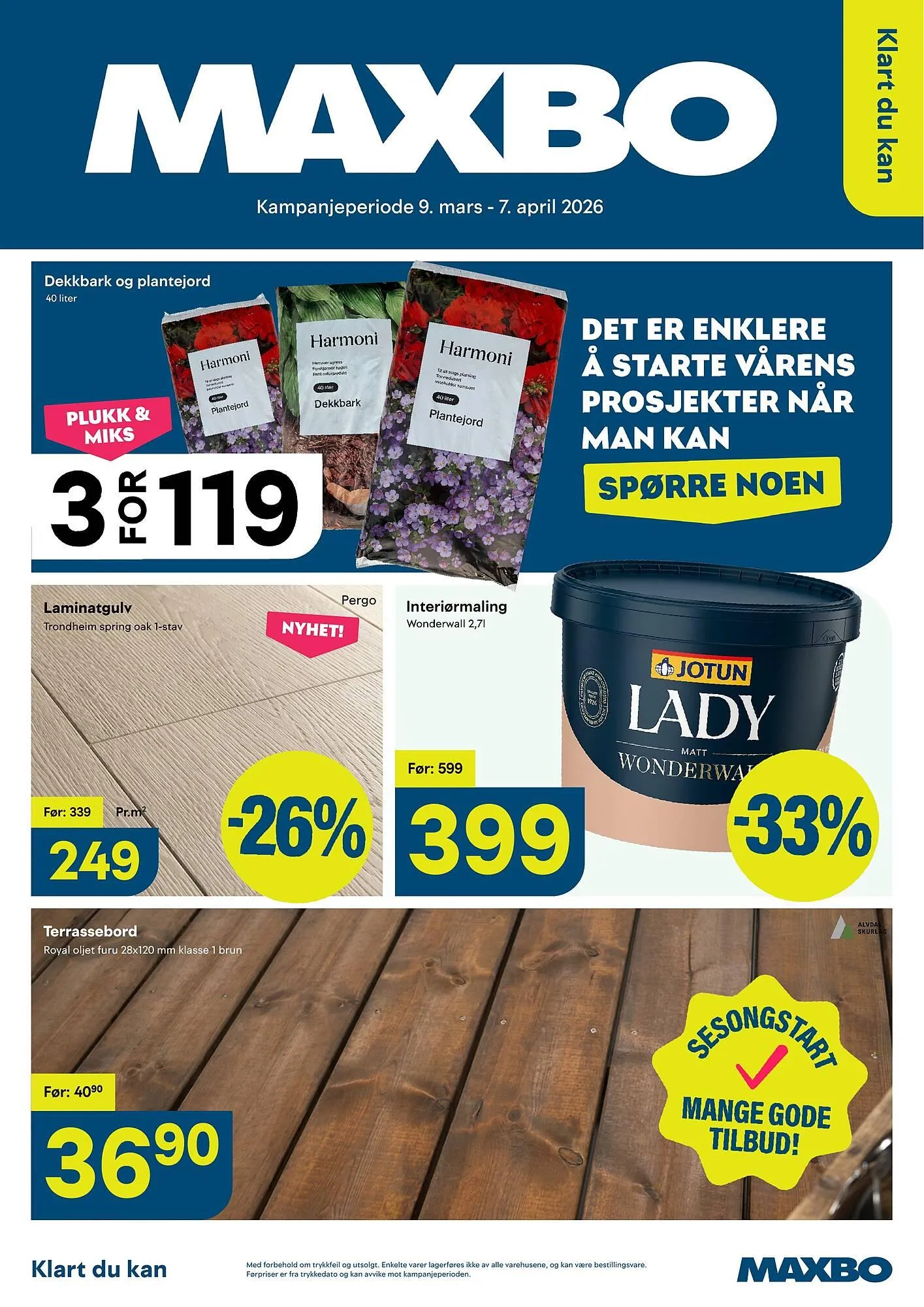 Maxbo kundeavis fra 9. mars til 7. april 2026 - kundeavisside 1