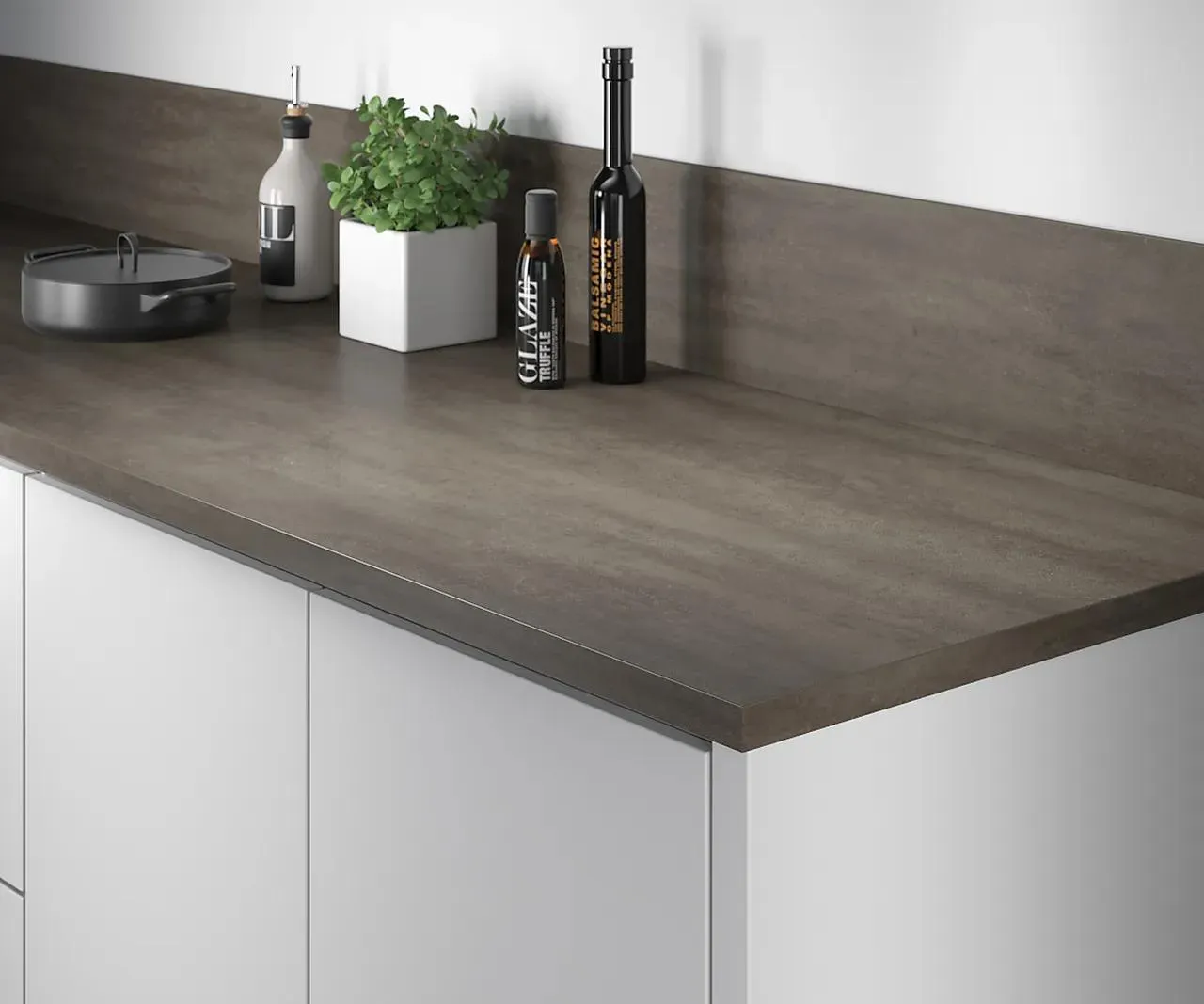 Benkeplate laminat A 228 Q Mørk Betong 29x3020x610 mm