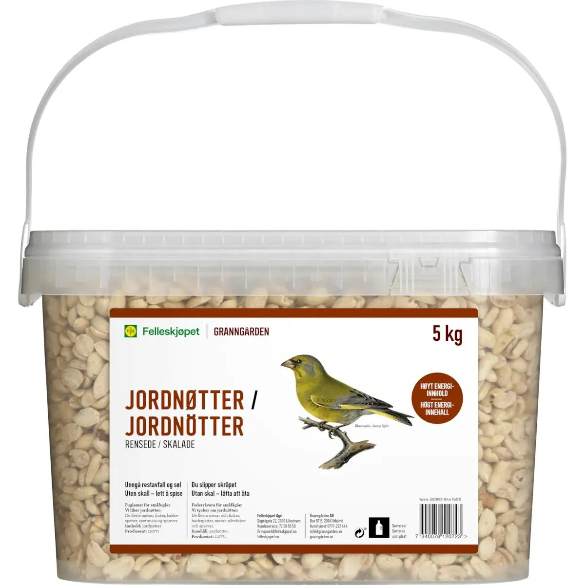 Jordnøtter renset 5 kg