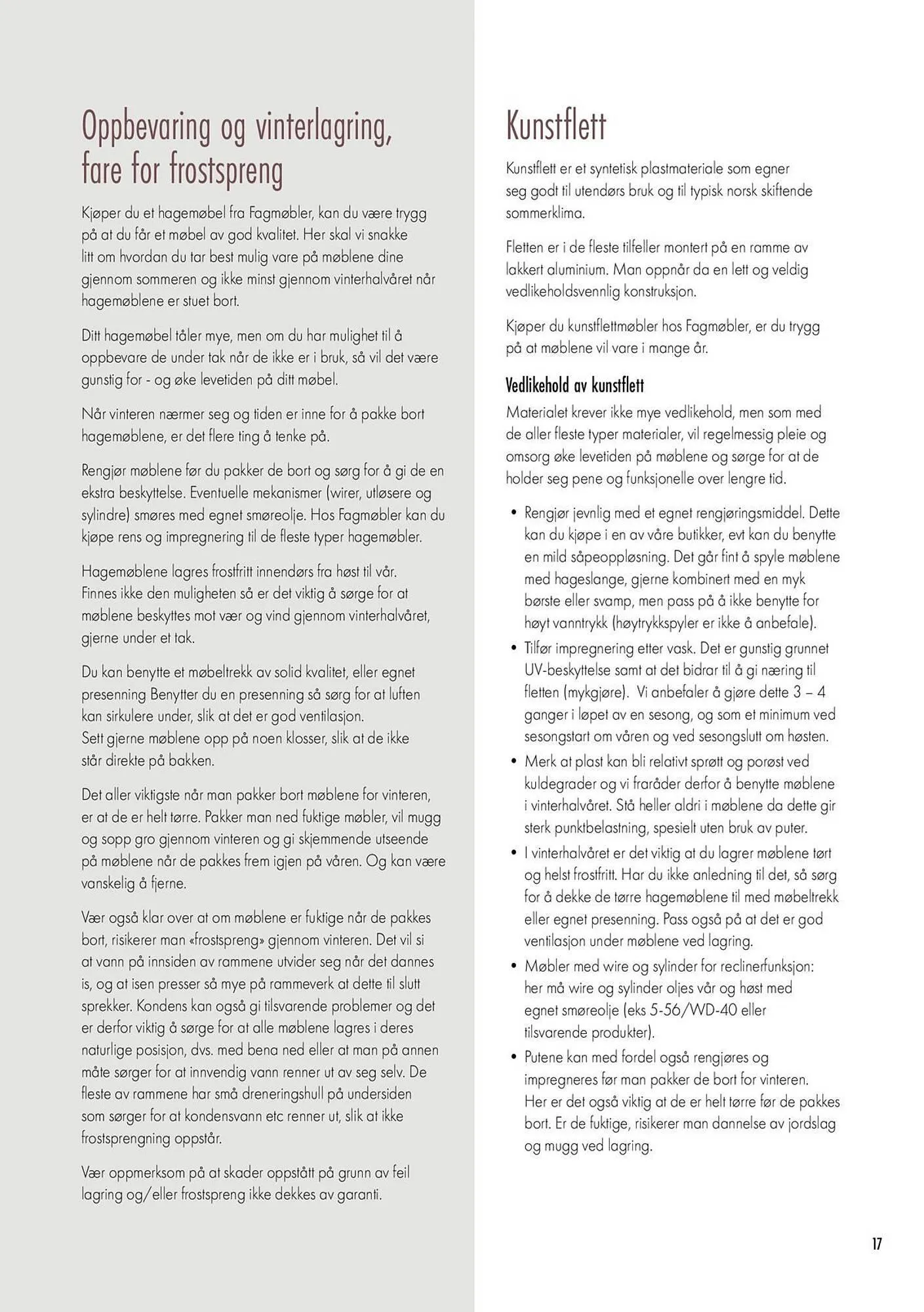 Fagmøbler kundeavis fra 16. desember til 27. desember 2025 - kundeavisside 17