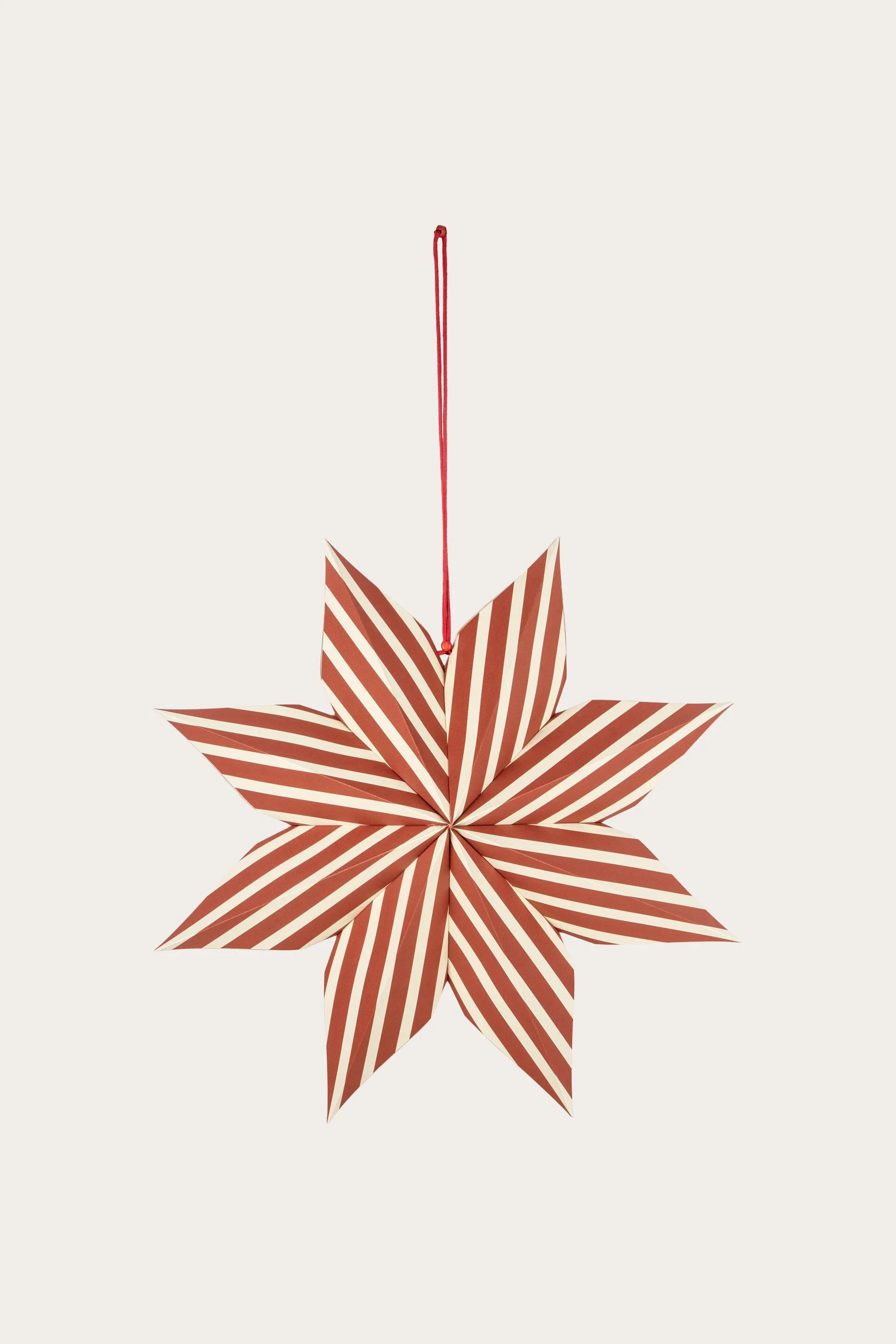 Adventsstjerne ROSA HVIT/RØDE STRIPER