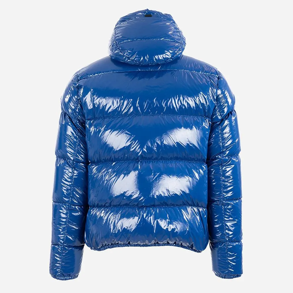 Shiny Down Bomber Jacket - Bluette