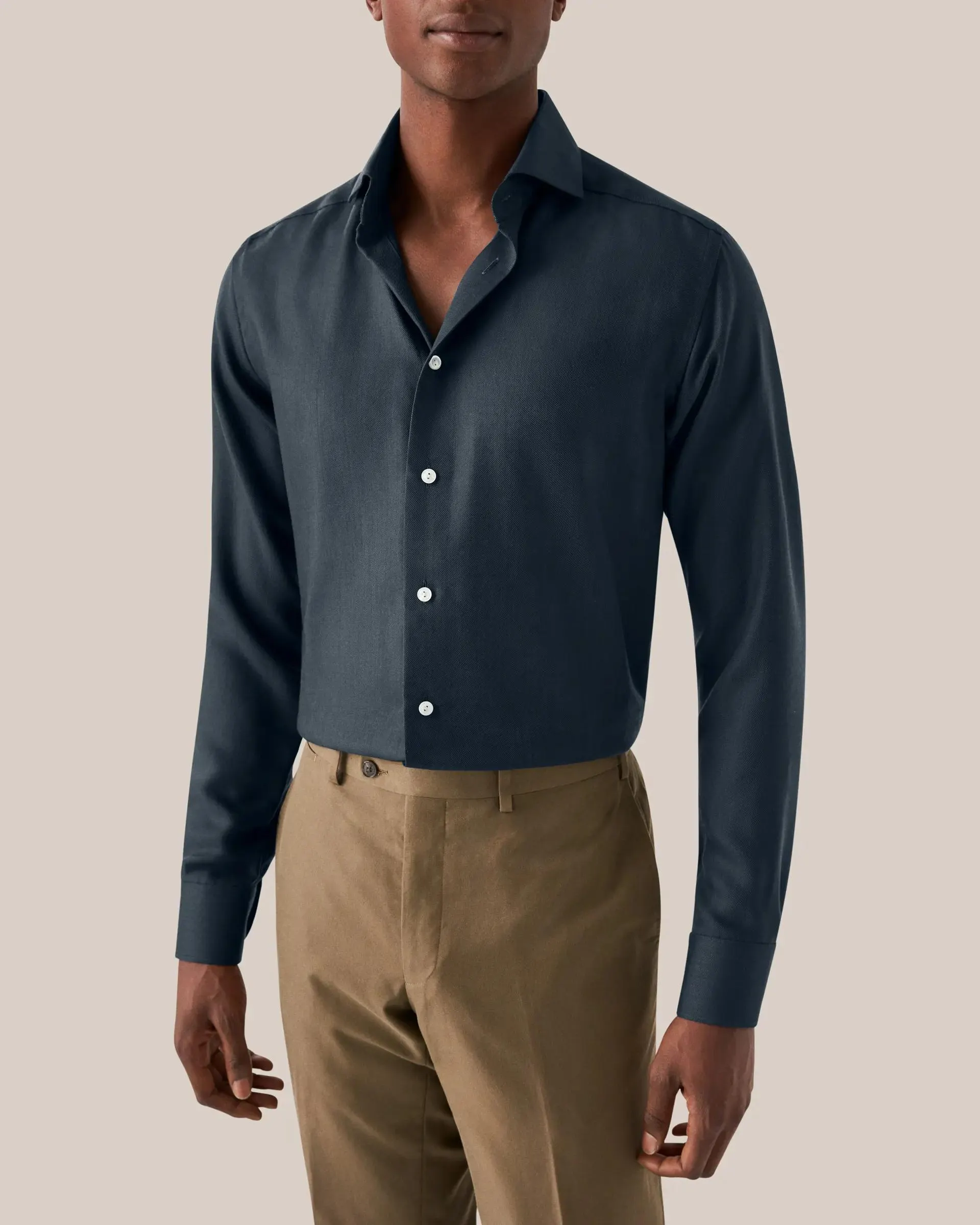 Blue Merino Wool Shirt