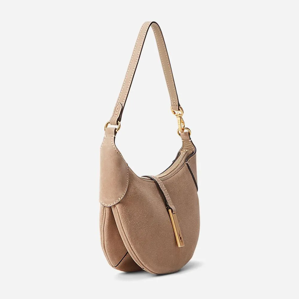 Polo I.D. Suede Mini Shoulder Bag - Clay