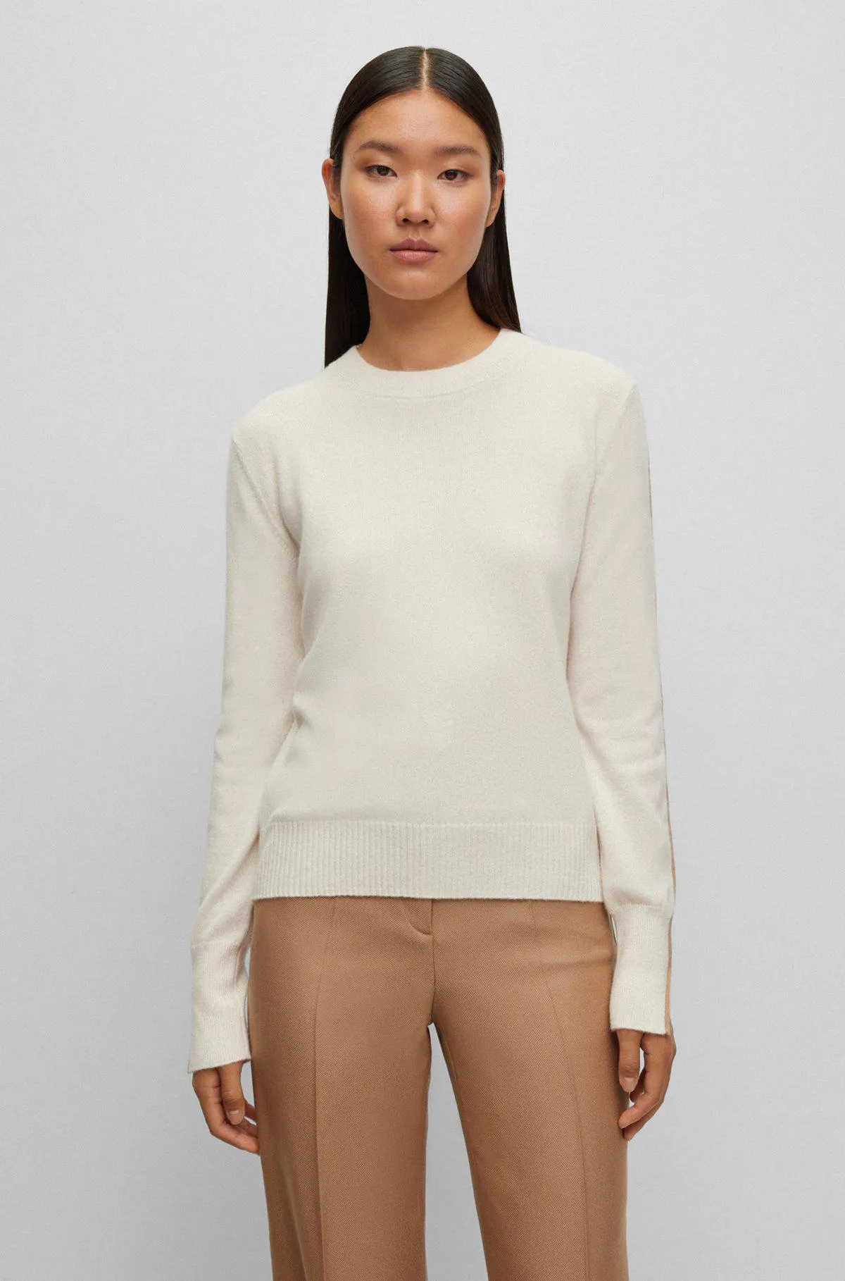 Crew-neck sweater in cashmere