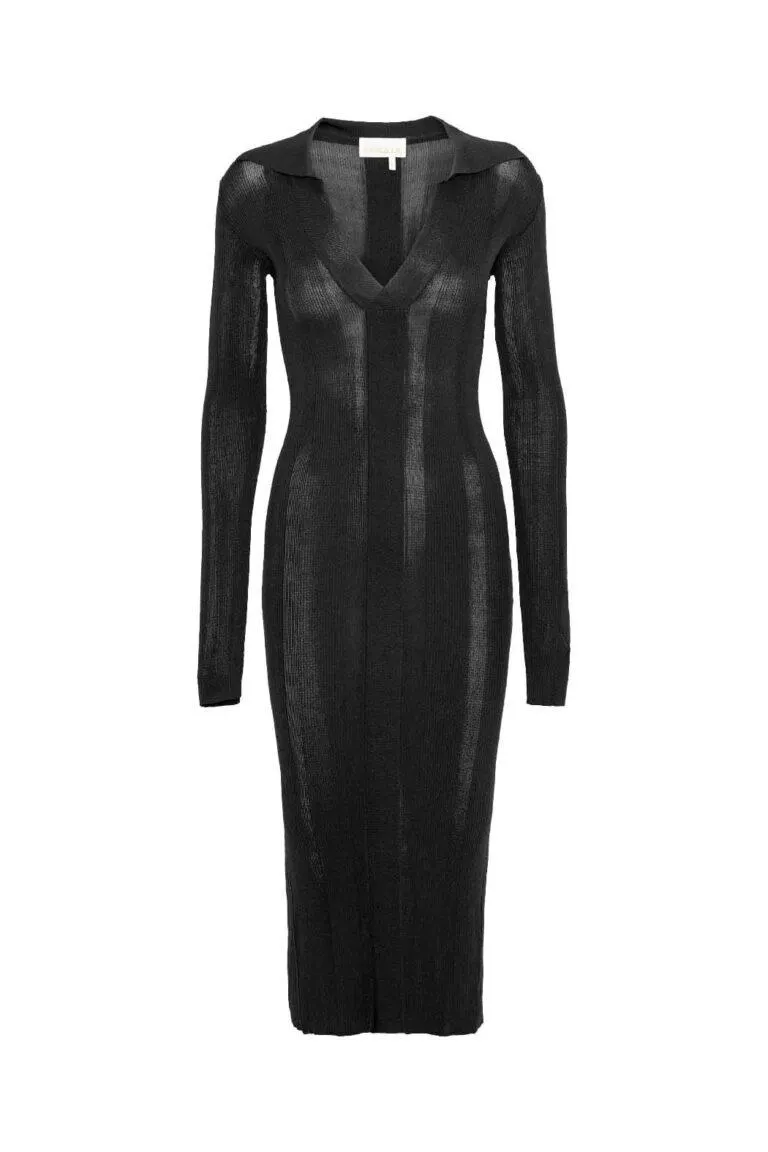 REMAIN - Joy Knit Dress LS - Sort