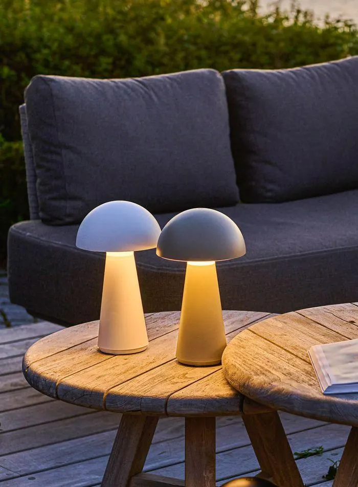 Sam bordlampe oppladbar H28 - varmgrå