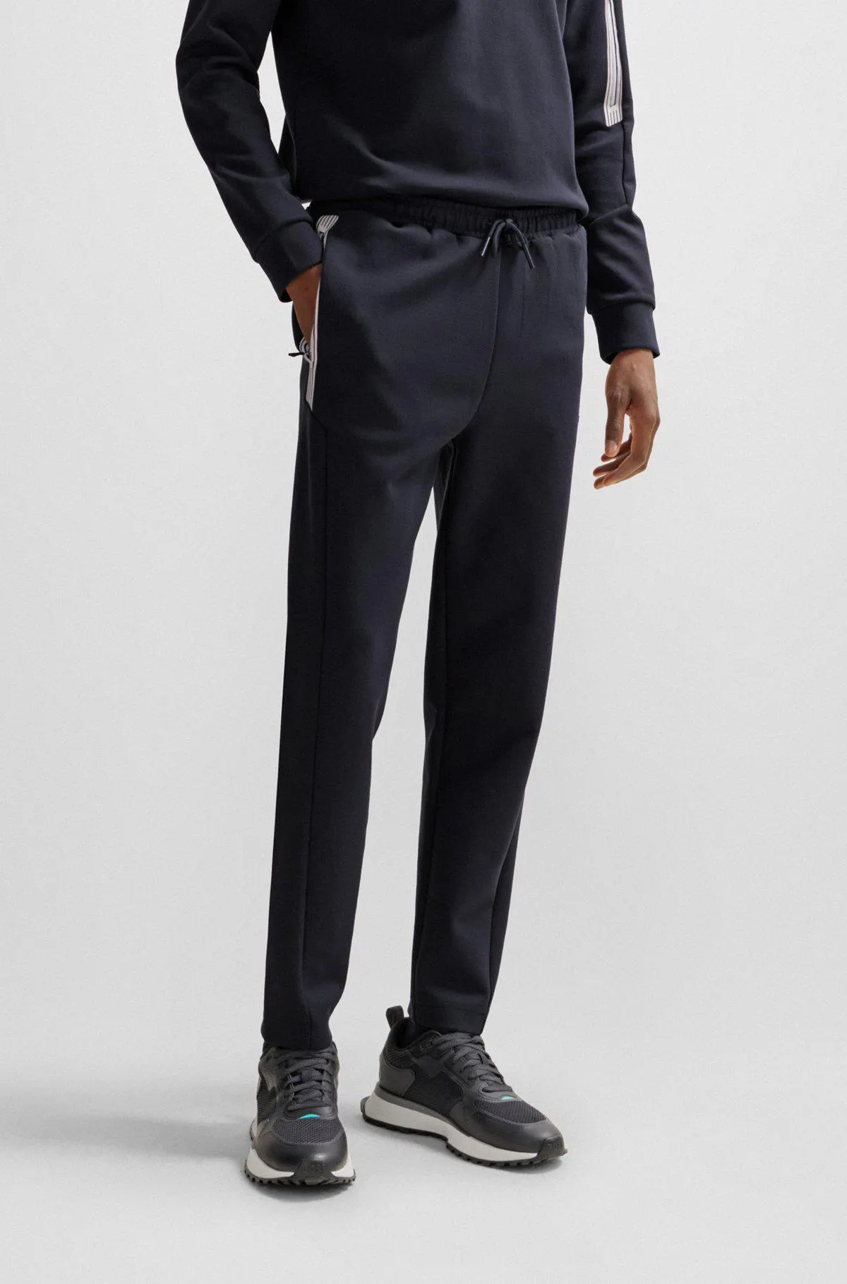 Cotton-blend tracksuit bottoms with HD logo print