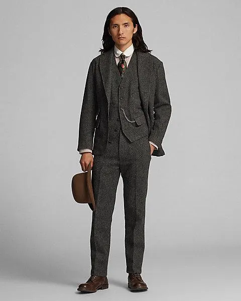 Wool Herringbone Officer's Trouser