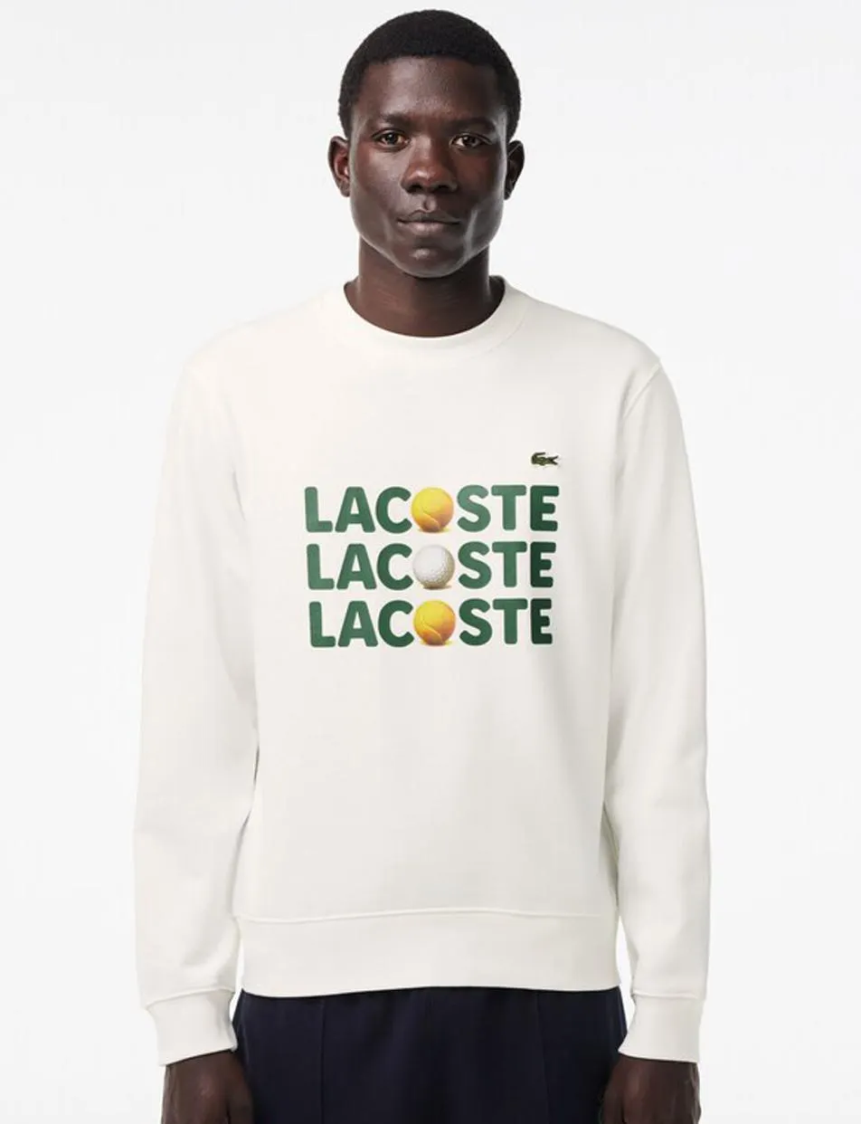 Ball Print Fleece Sweathirt Flour