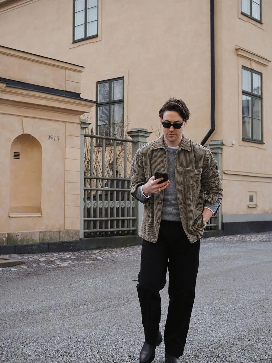 CORDUROY BUKSE MED RETTE BEN