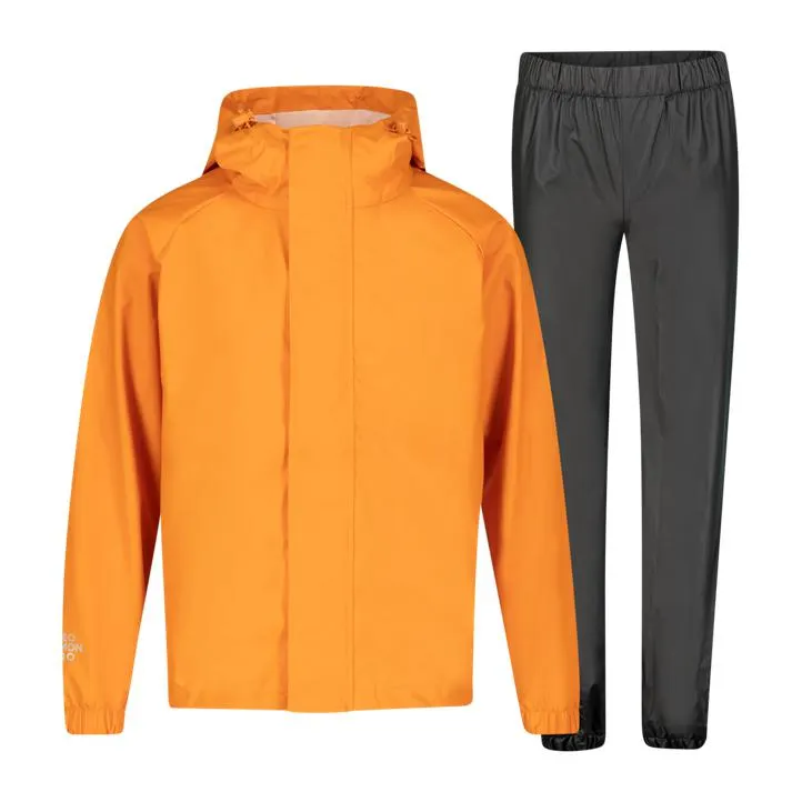 Bryggen Rain Set, regnsett, junior, Oransje