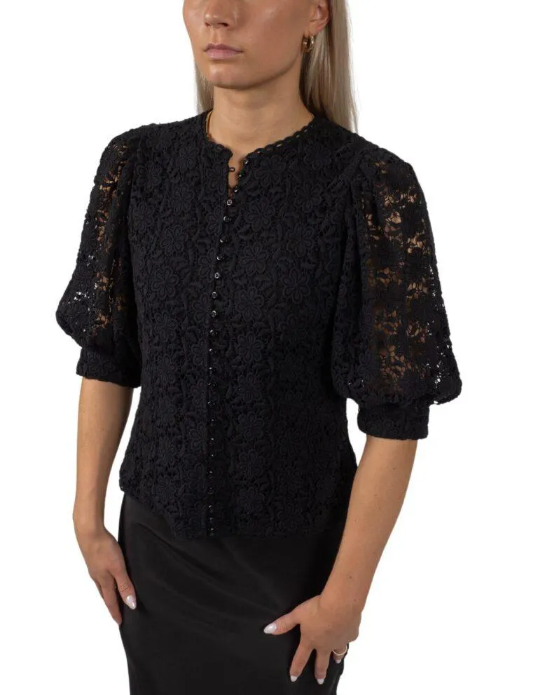 Crochet Blouse – Sort