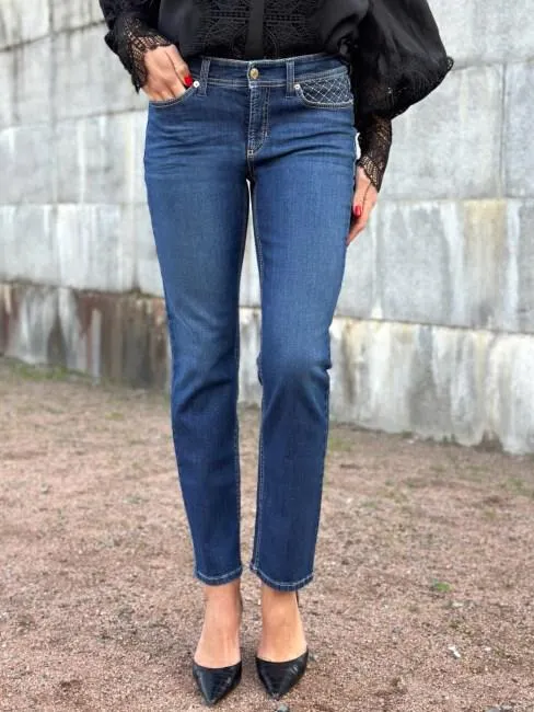 Piper Cropped Soft Used Blue
