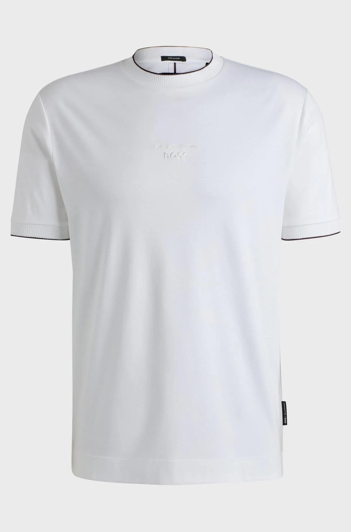 Porsche x BOSS mercerised-cotton T-shirt with special branding