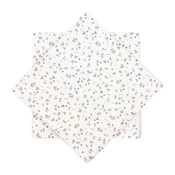 Serviett småblomster beige/hvit