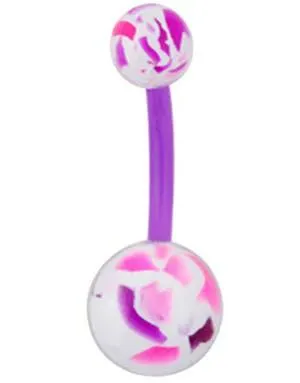 Sukkertøy Lilla Navlepiercing