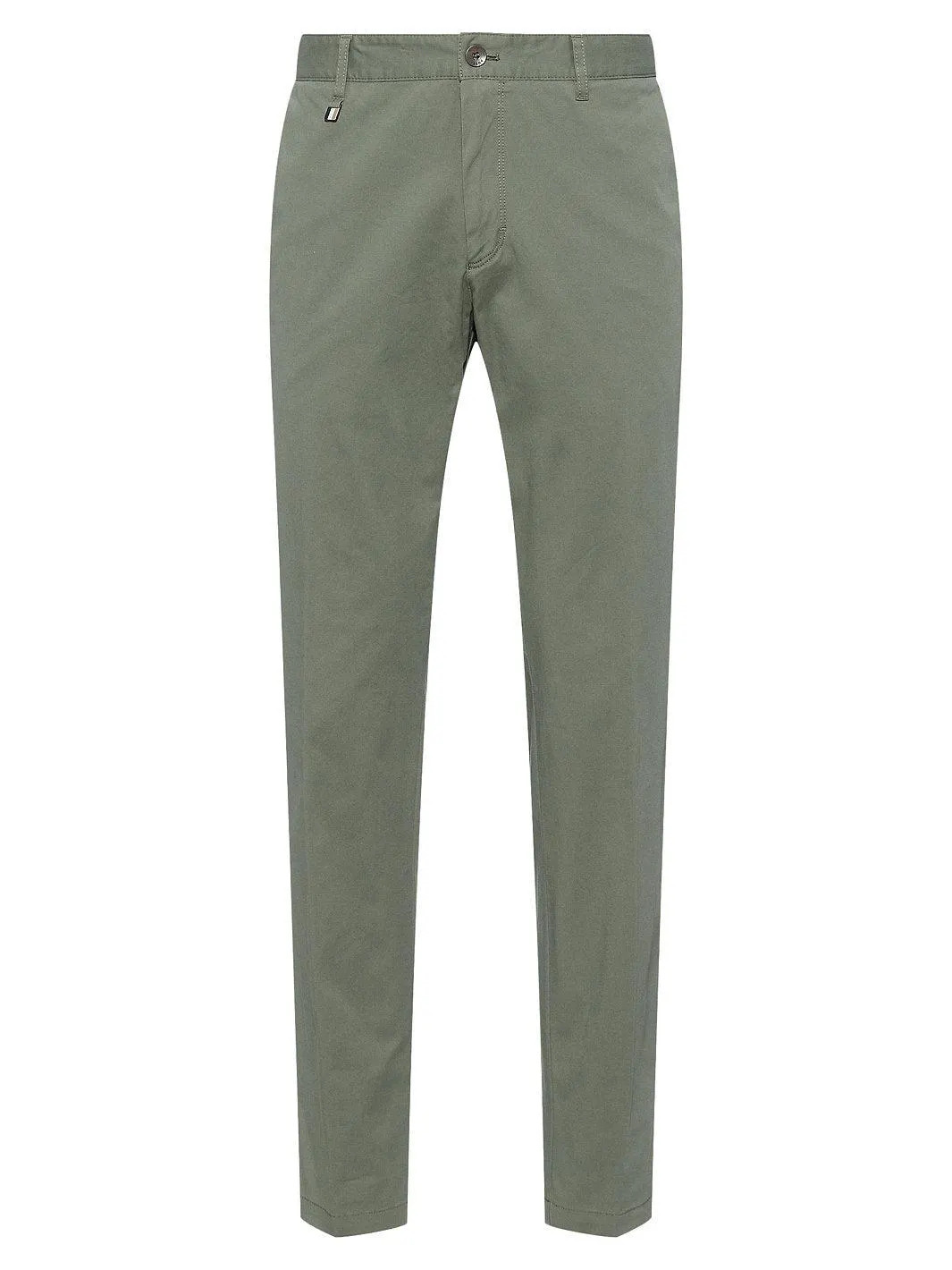 GENIUS SLIM-FIT TROUSERS IN STRETCH COTTON Grønn