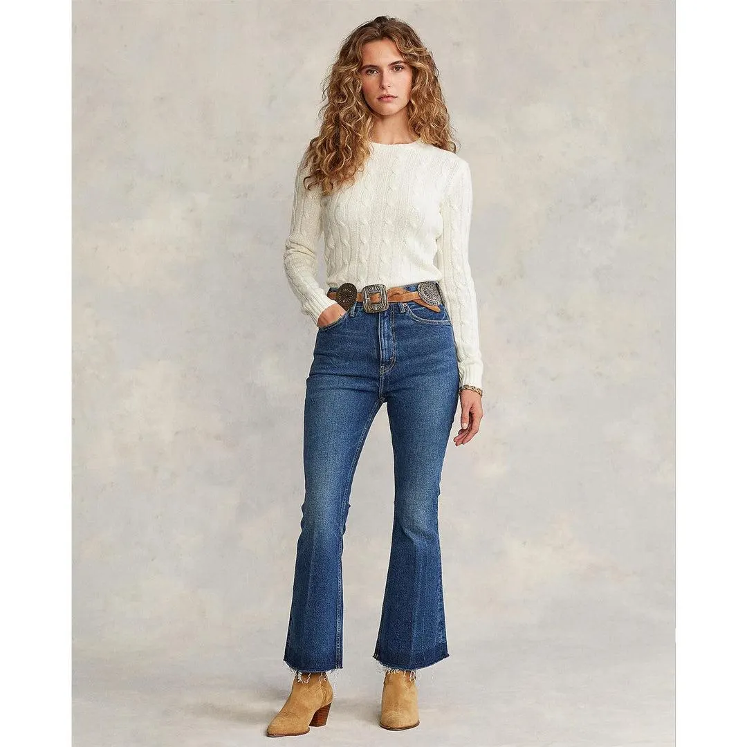SHARONA CROP FLARE JEAN BUKSE Indigo