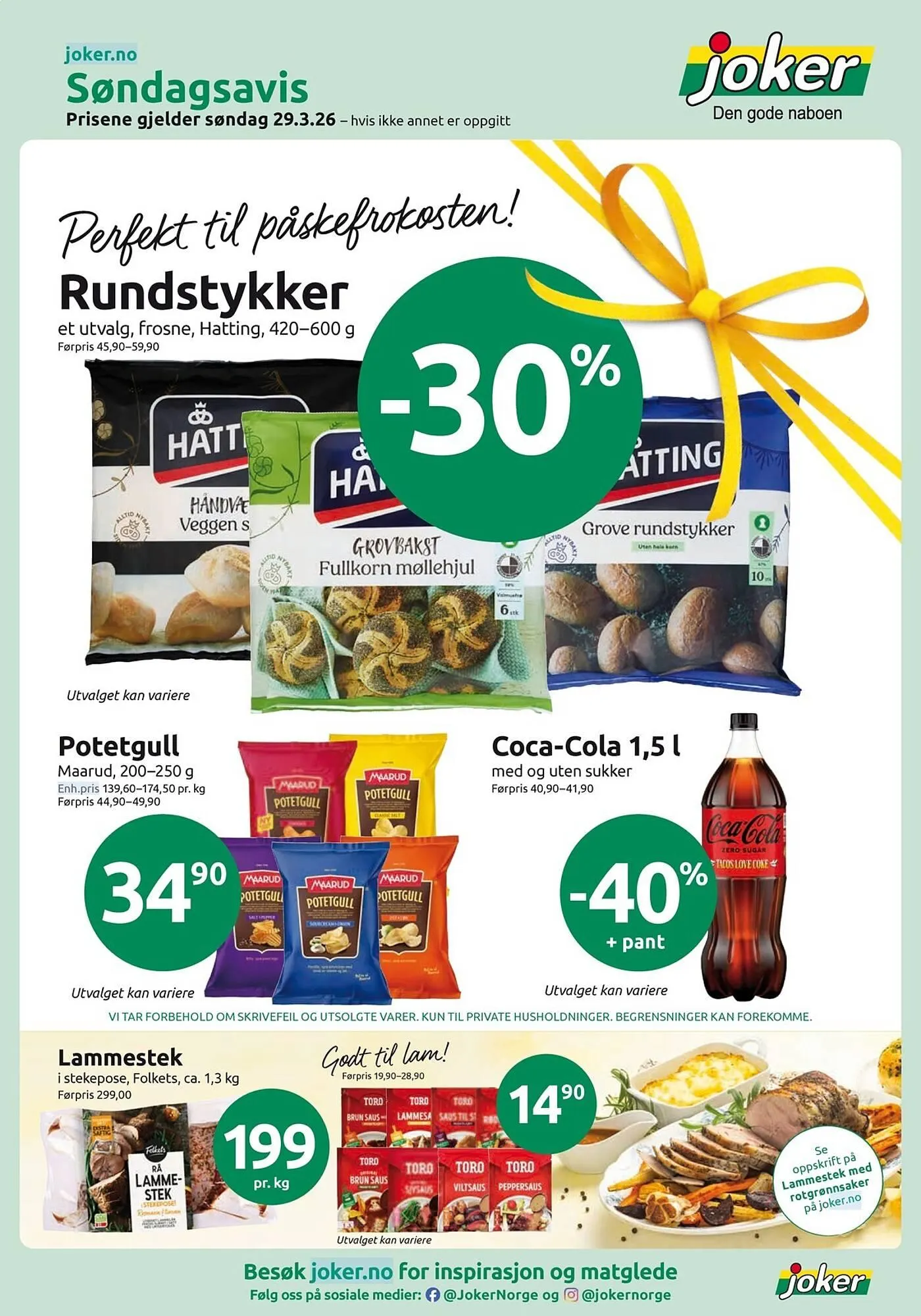 Joker kundeavis fra 29. mars til 5. april 2026 - kundeavisside 1