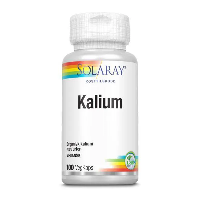 Solaray kalium 100 mg 100 kapsler