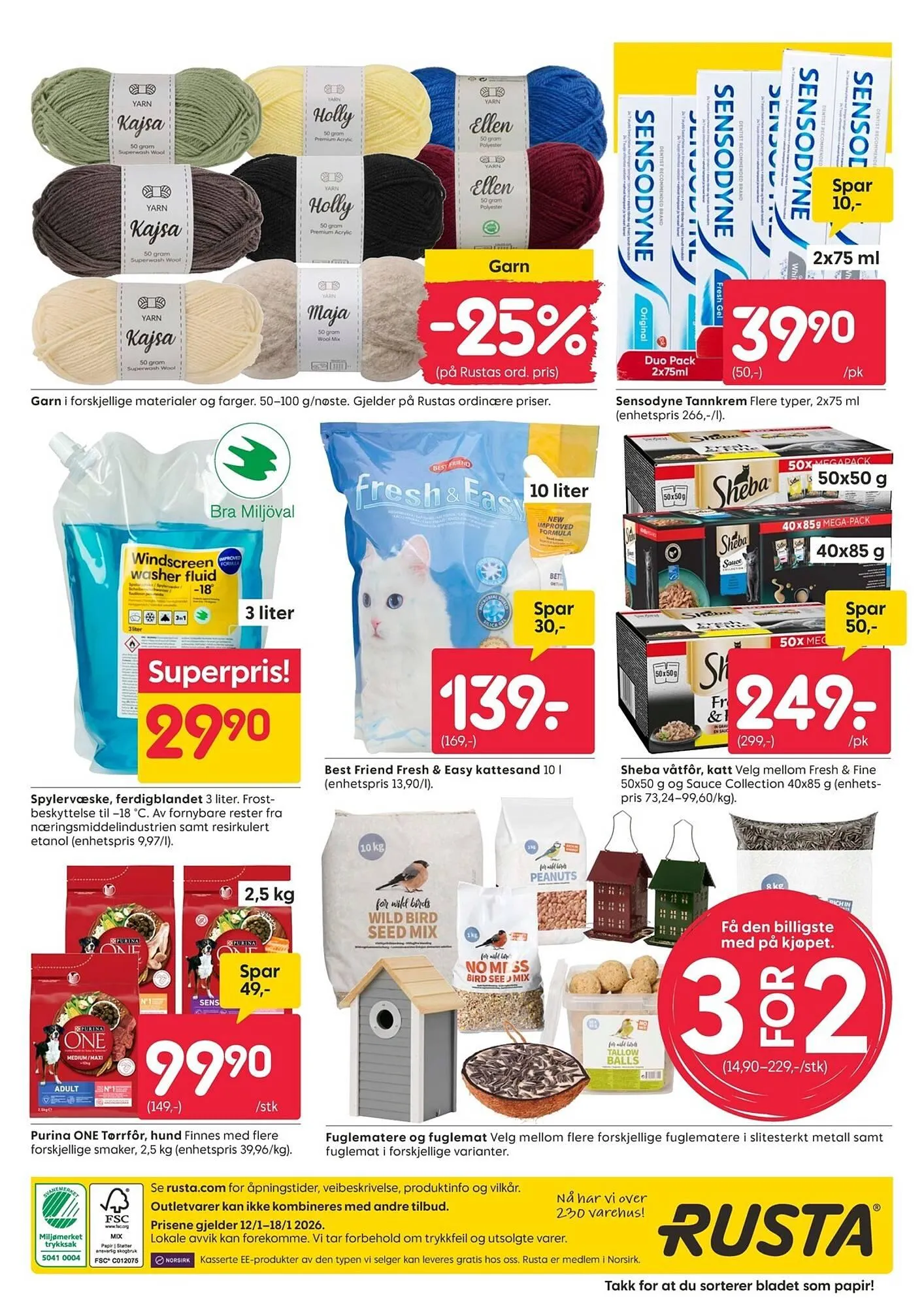 Rusta kundeavis fra 12. januar til 18. januar 2026 - kundeavisside 12