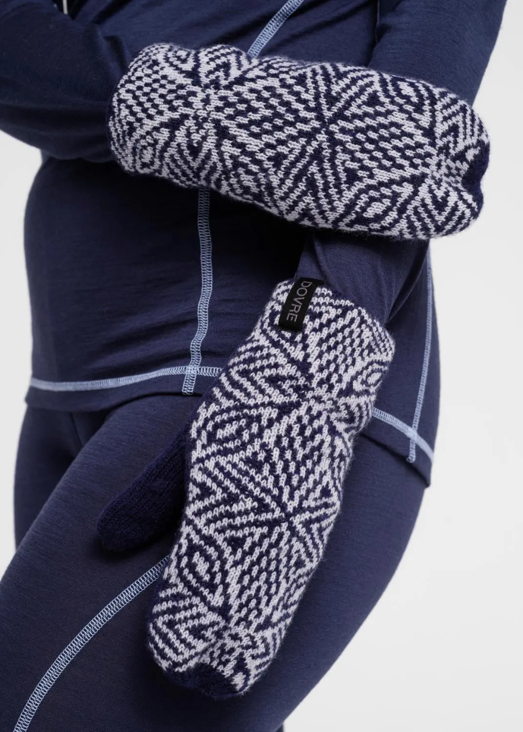 DOVRE Mønstrede ullvotter