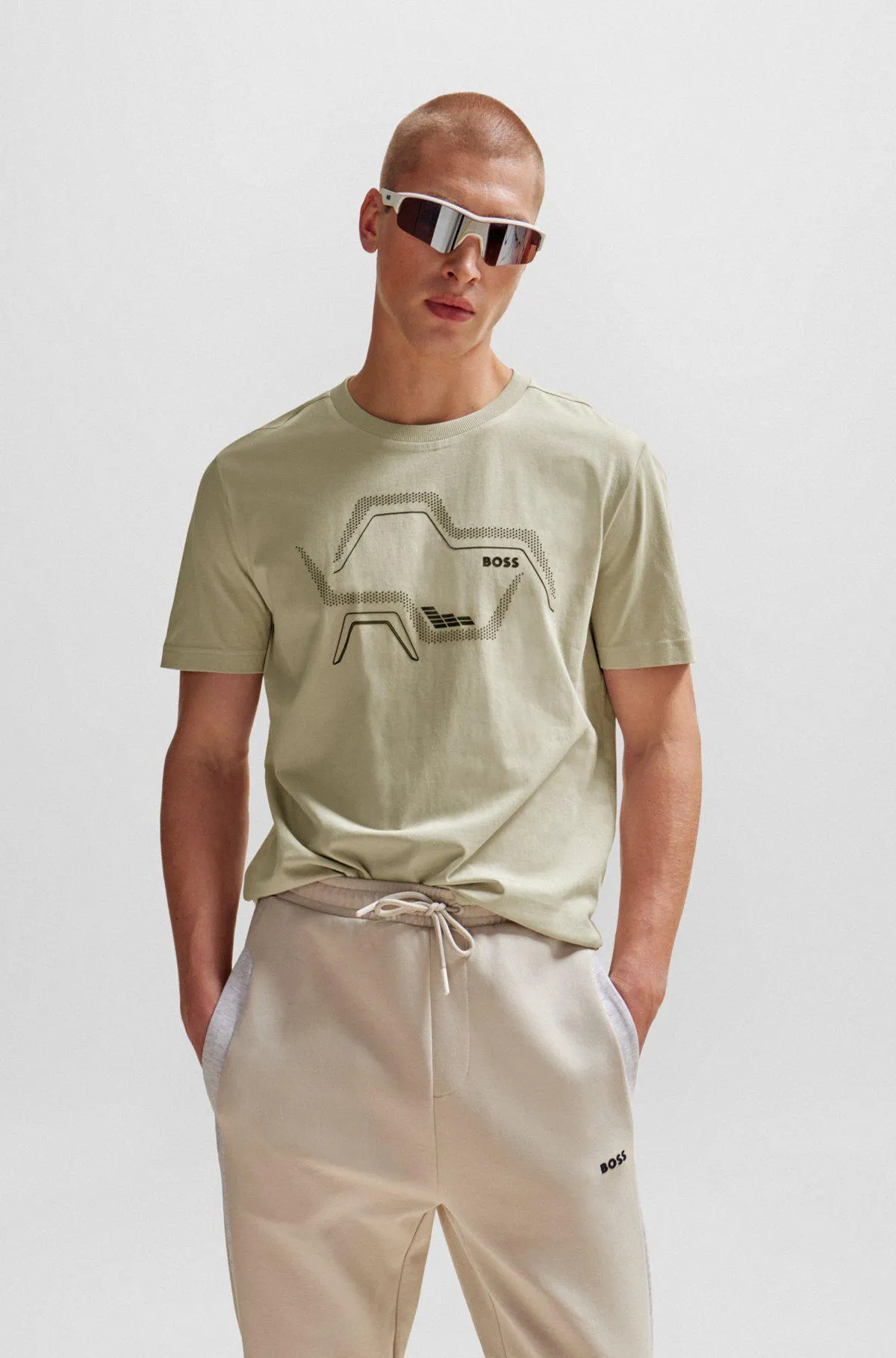Cotton-jersey T-shirt with crew neck and seasonal artwork