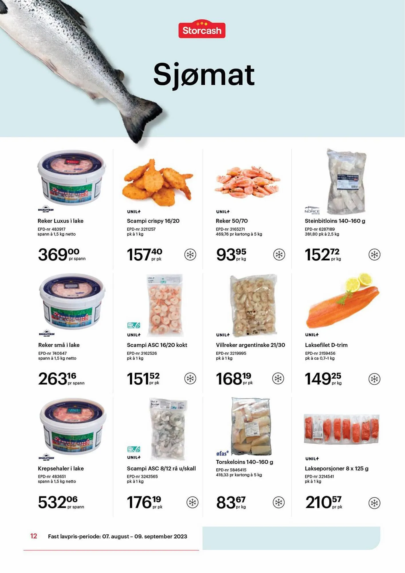 Storcash Kundeavis fra 7. august til 9. september 2023 - kundeavisside 12