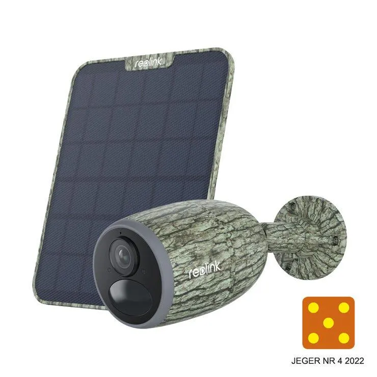 Reolink GO Plus 4G kamera med 6W solcellepanel, camo