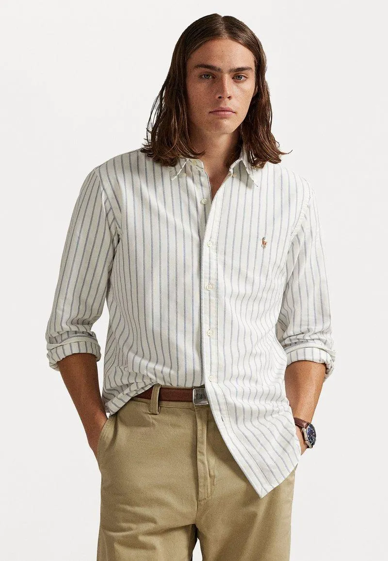CUSTOM FIT STRIPED OXFORD SHIRT - Skjorte - white/blue multi