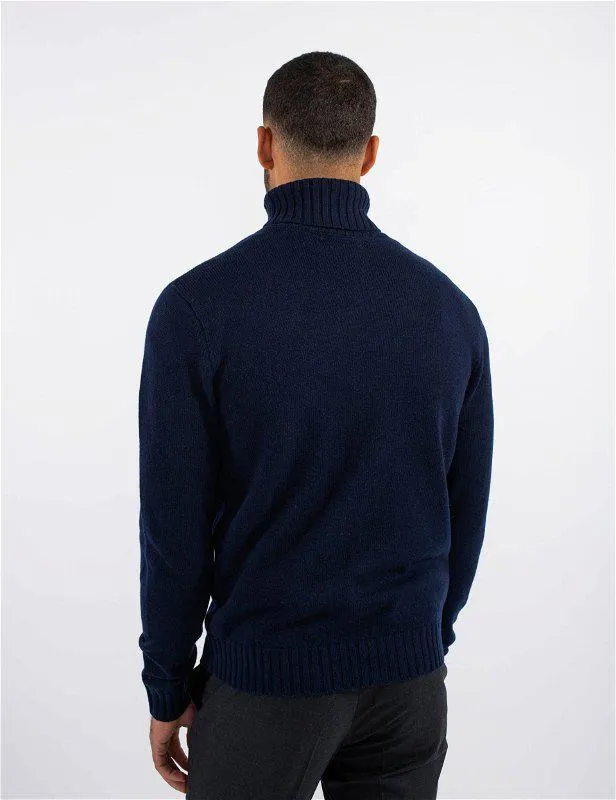 Tenor Rollneck Navy Blazer
