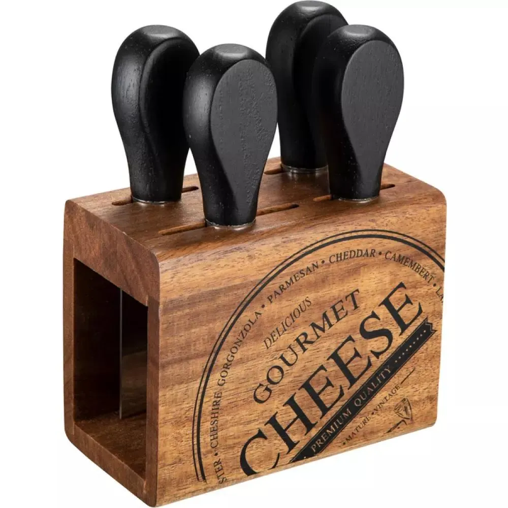 Cheese Osteknivsett Sort