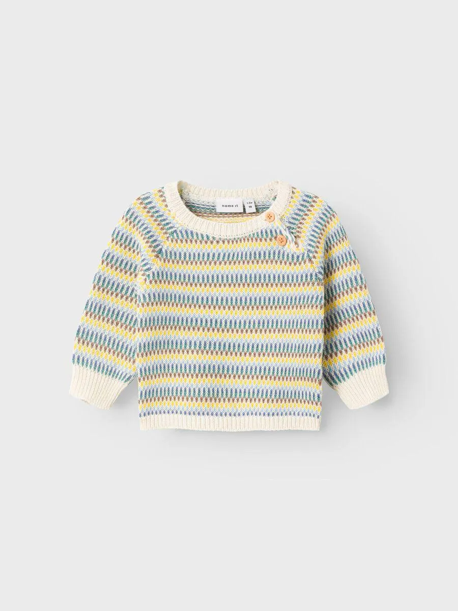 ØKOLOGISK BOMULL STRIKKET PULLOVER