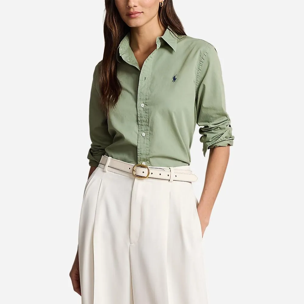Classic Fit Cotton Twill Shirt - Cargo Green