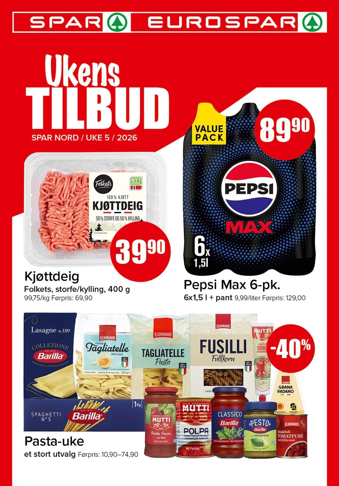 Eurospar kundeavis fra 26. januar til 31. januar 2027 - kundeavisside 1