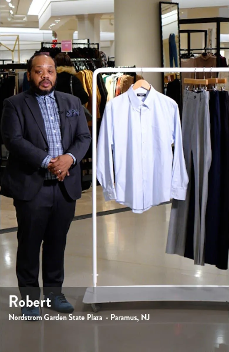 Trim Fit Royal Oxford Stripe Dress Shirt