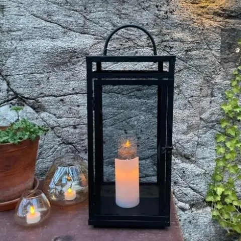 Bergen lykt Sort 54 cm