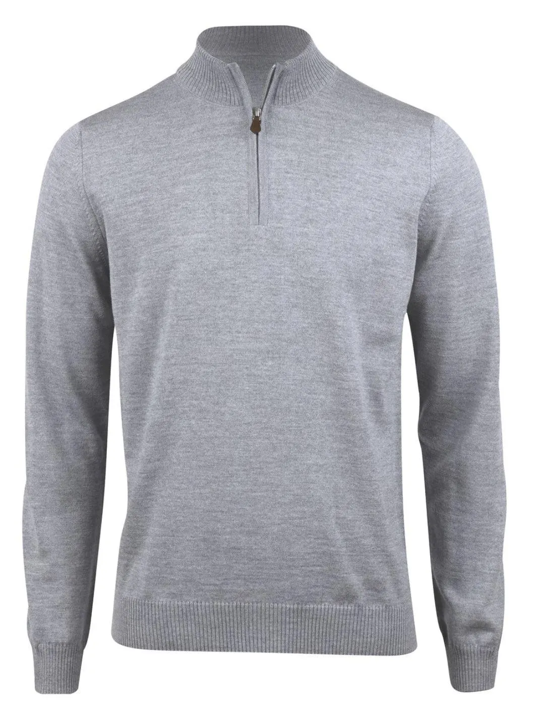 MERINO HALF ZIP Grå