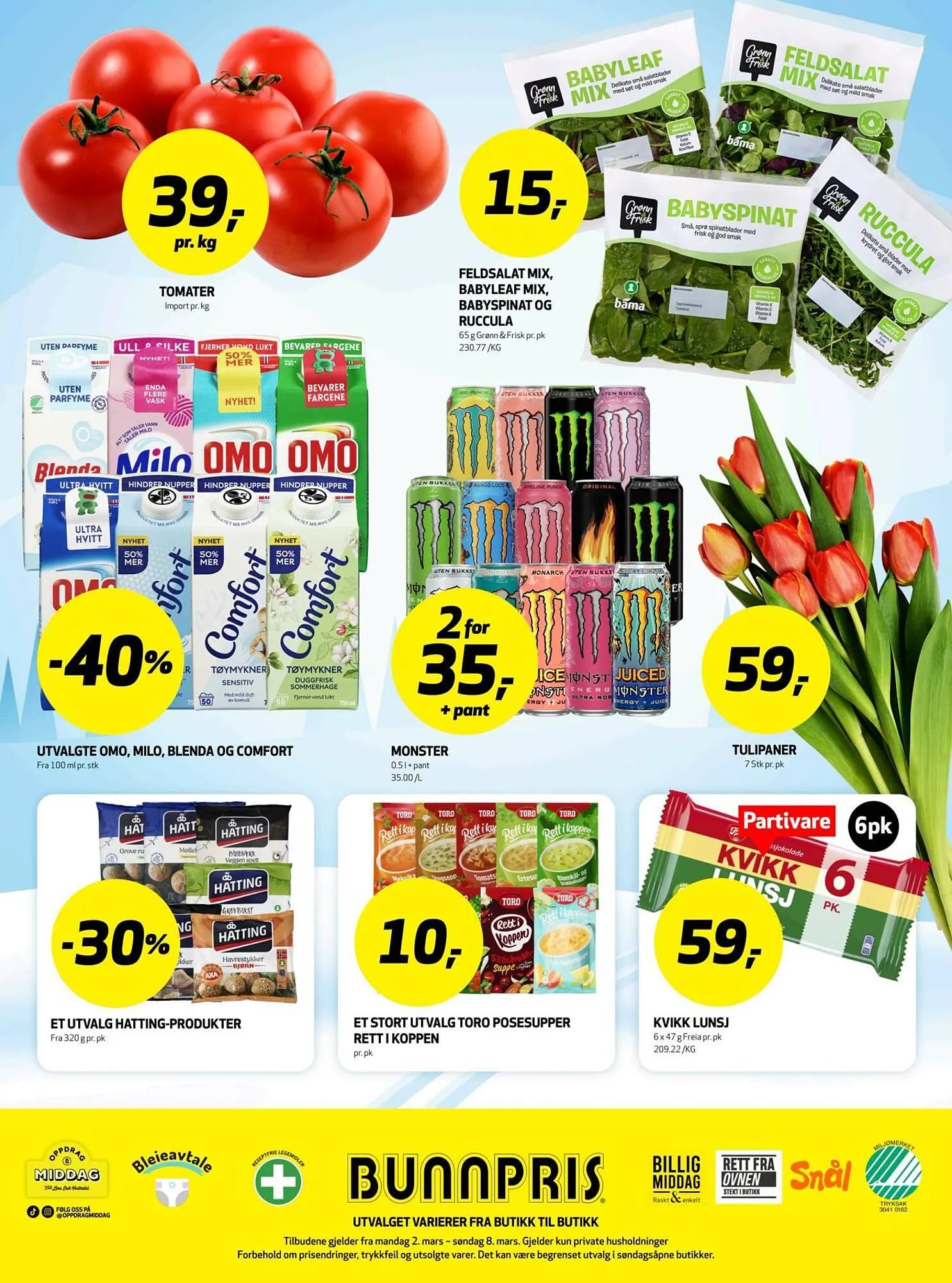 Bunnpris kundeavis fra 3. mars til 9. mars 2026 - kundeavisside 29