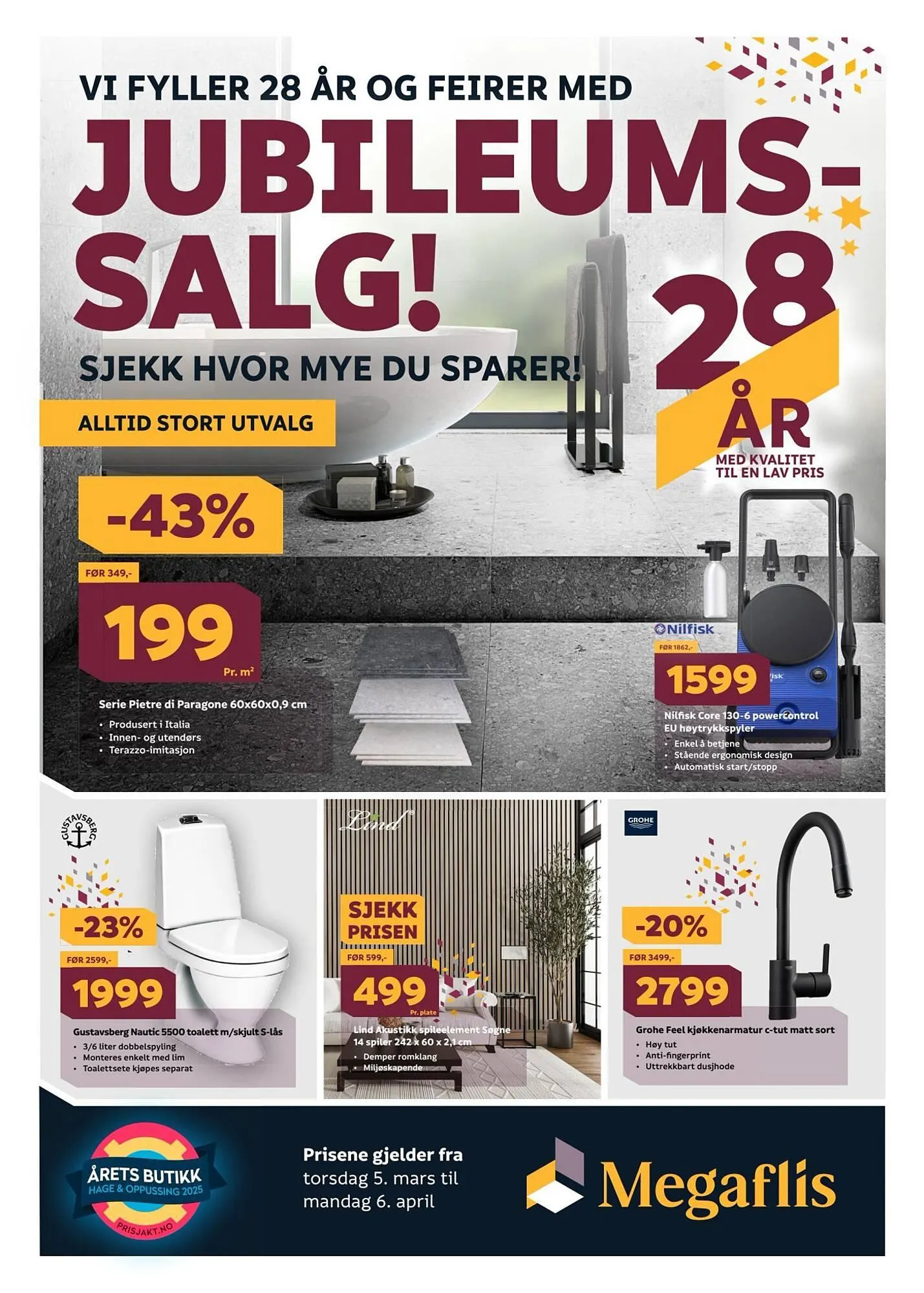 Megaflis kundeavis fra 16. mars til 7. april 2026 - kundeavisside 1