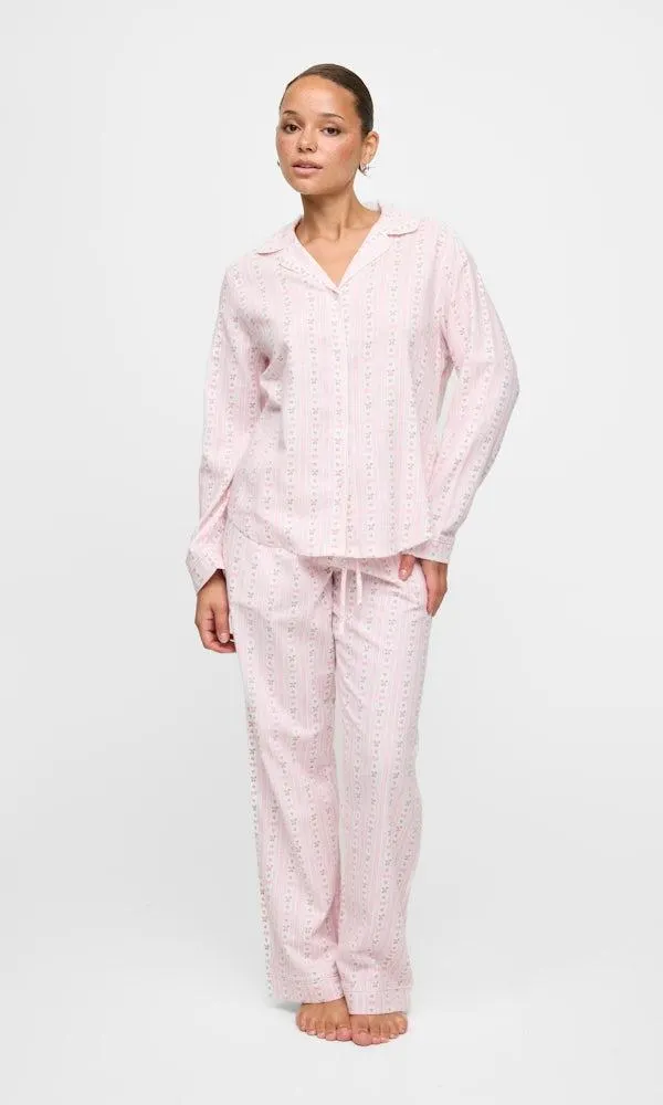 Flanell straight pysjbukse