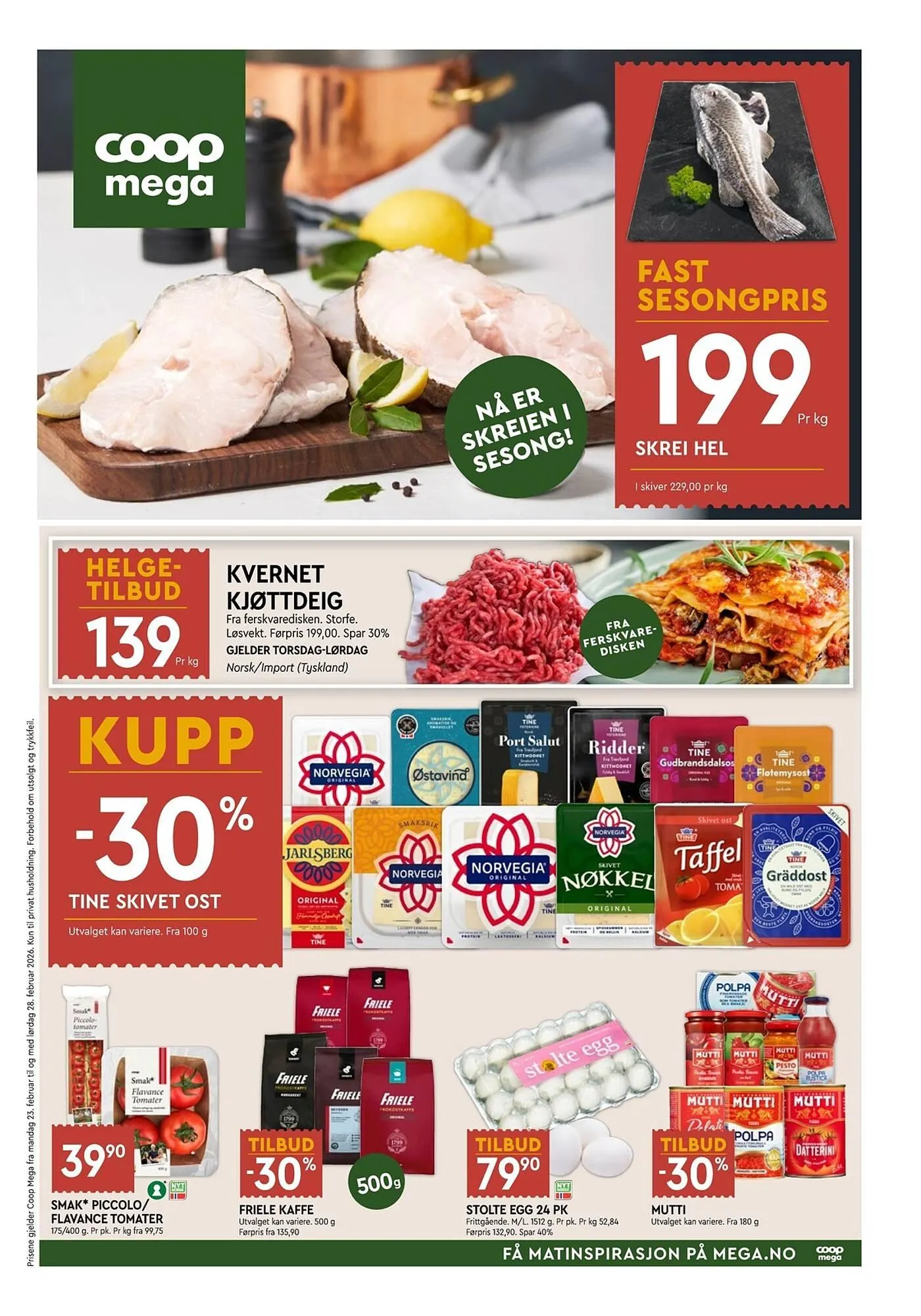 Coop Mega kundeavis fra 23. februar til 28. februar 2026 - kundeavisside 1